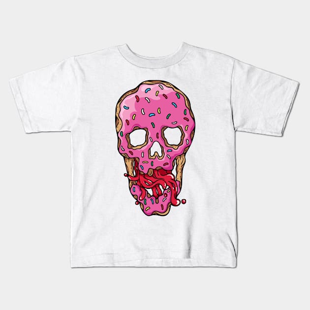 Skull-Nut Kids T-Shirt by jcaljr